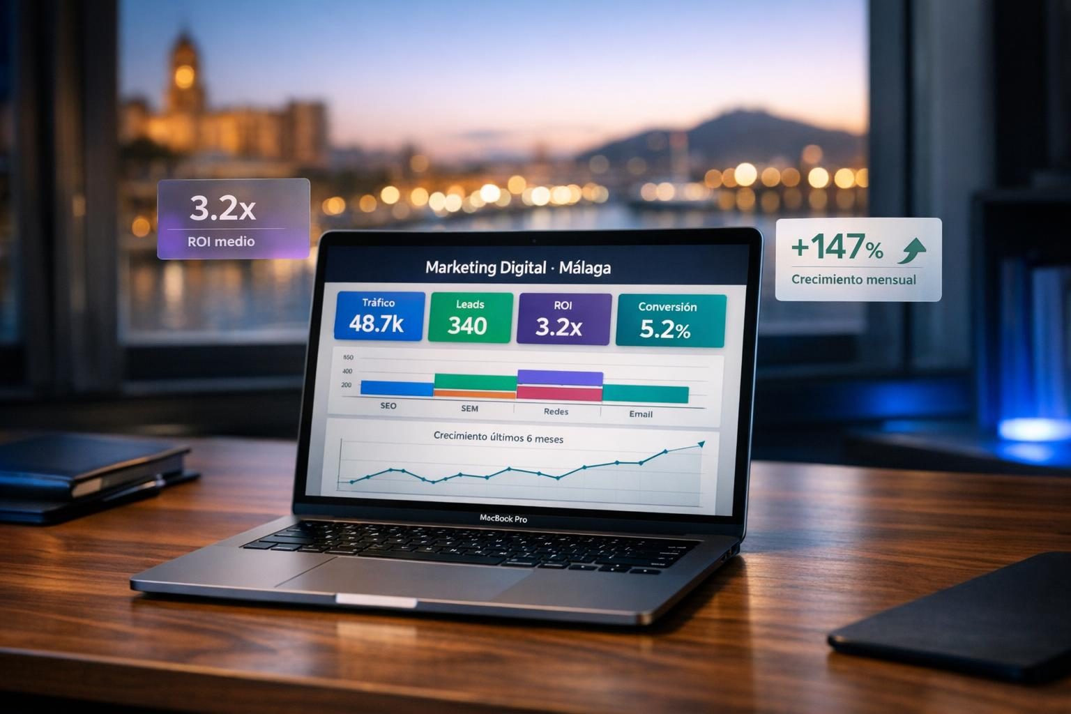 Agencia de marketing digital en Málaga — Dashboard multicanal